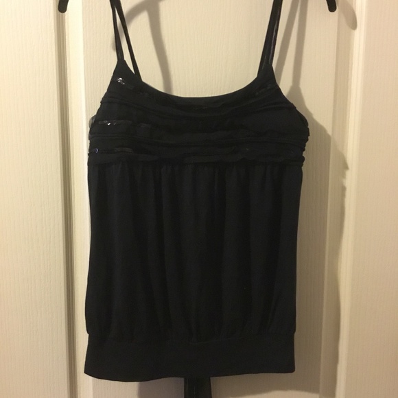 NWT! Express black sequined blouse sz sm - Picture 1 of 3